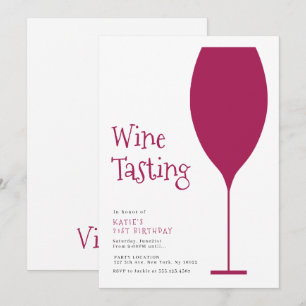 Invitations minimalistes de dégustation de vin