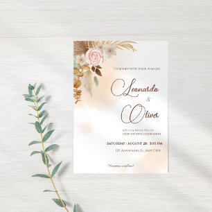 Invitations minimalistes des Mariages de automne e