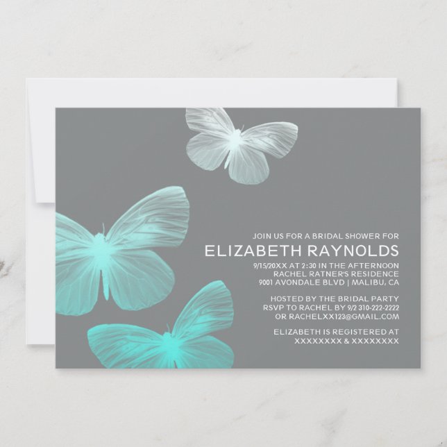 Invitations modernes de Fête de la mariée de (Devant)