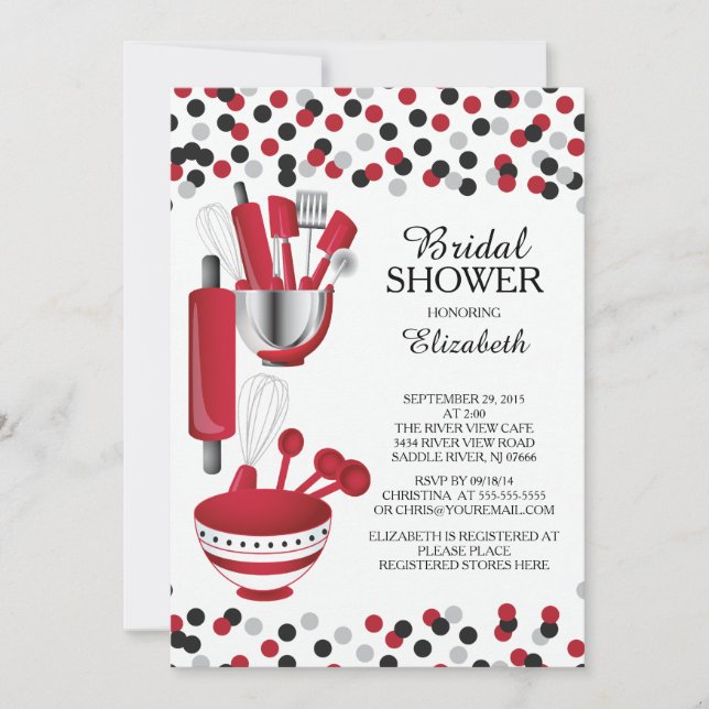 Invitations modernes de Fête de la mariée de (Devant)