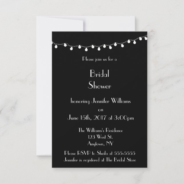 Invitations modernes de Fête de la mariée de (Devant)