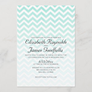 Invitations modernes de mariage de Chevron