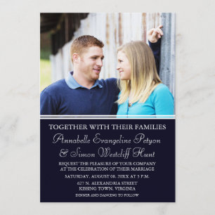 Invitations modernes de mariage de photo