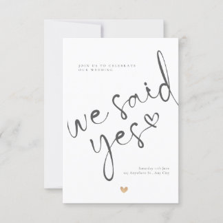 invitations modernes mariage nous avons dit oui si