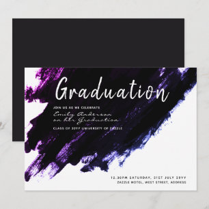 Invitations modernes - Peinture noir violet