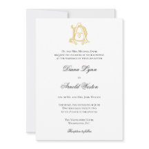 Invitations monogramme AD ou monogramme DA
