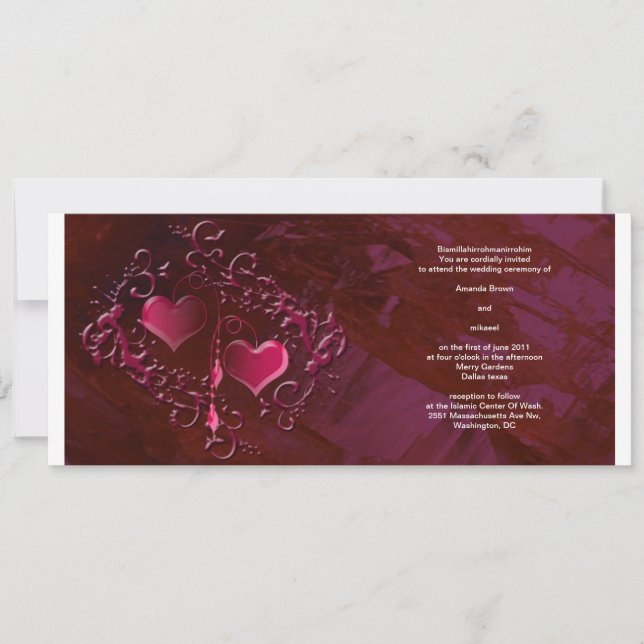 invitations musulmanes de mariages (Devant)