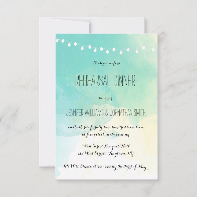 Invitations nautiques de dîner de répétition (Devant)