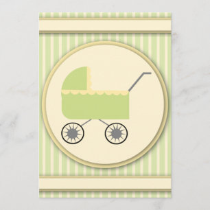 Invitations Neutral Green Carrier Baby Shower