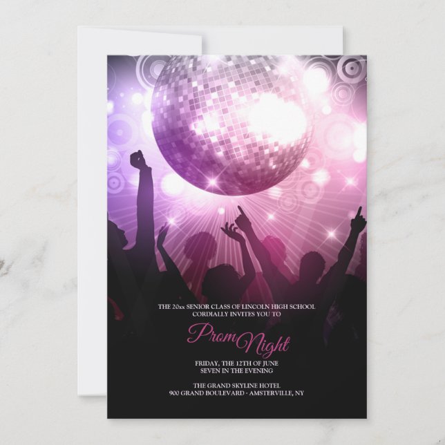 Invitations nocturnes de Prom (Devant)