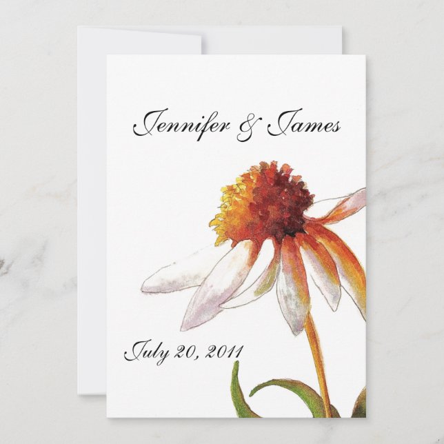 Invitations noires de mariage blanc noir (Devant)
