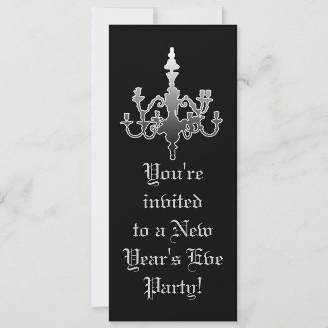 Invitations noires et argentées élégantes de (Devant)