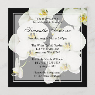Invitations noires et blanches de Fête de la