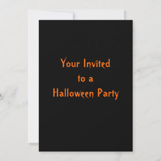 Invitations noires et oranges de Halloween