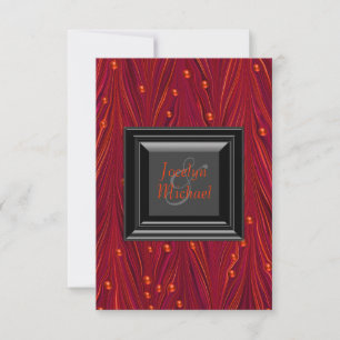 Invitations noires et rouges élégantes