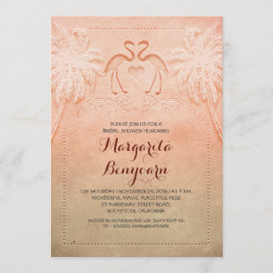 invitations nuptiales de douche de plage rose de