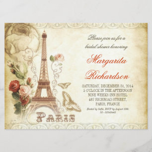 invitations nuptiales minables vintages de douche