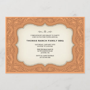 Invitations occidentales brun clair de style de