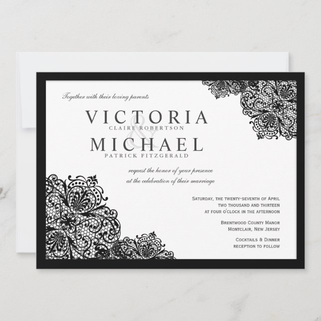 Invitations officielles de mariage des Carrés de d (Devant)