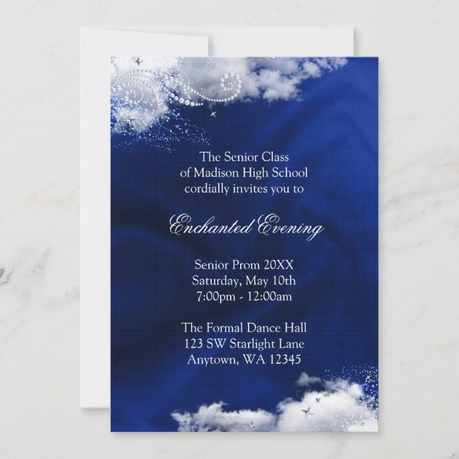 Invitations officielles du soir enchantées (Devant)