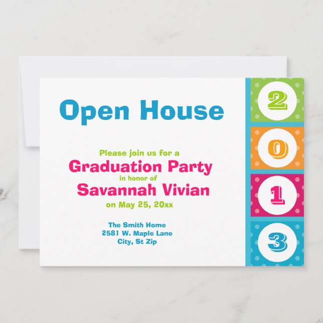 Invitations Open House 2013 du Parti des diplômés (Devant)