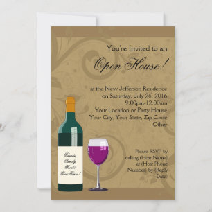 Invitations Open House, Thème Vin