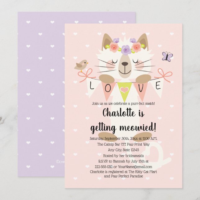 Invitations orientées Boho floral de Fête de la (Devant / Derrière)