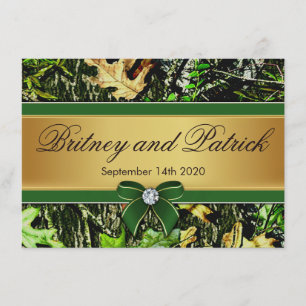 Invitations orientées de mariage de Camo de chasse