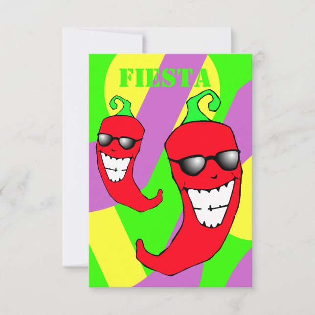 Invitations orientées de parties de fiesta (Devant)