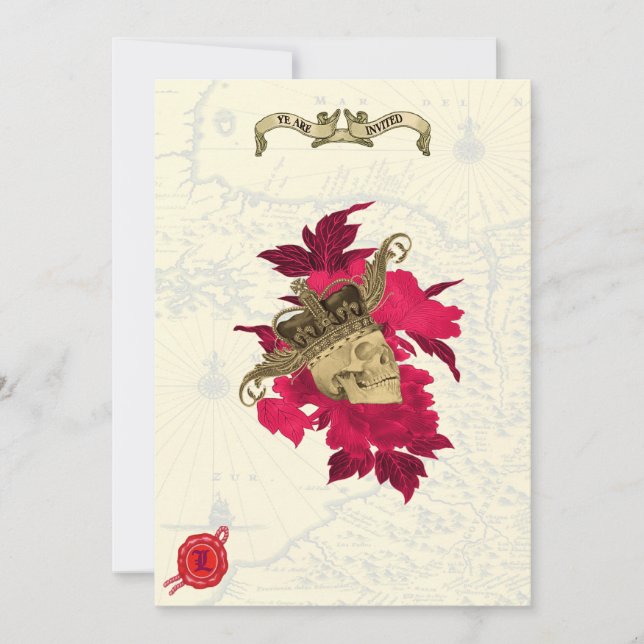 Invitations orientés de mariage de pirate (Devant)