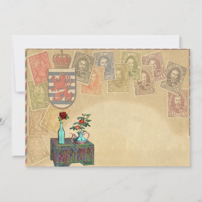 Invitations orientés de Vintage voyage (Devant)