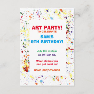 Invitations "Paint/Art Party"