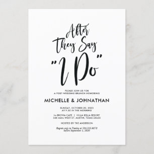 Invitations parfaits de brunch de mariage de