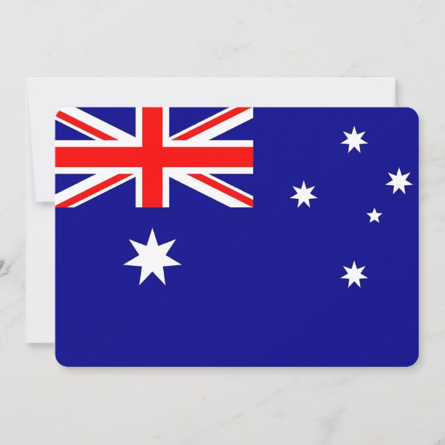 Invitations patriotiques avec drapeau australien (Devant)