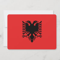 Invitations patriotiques avec Drapeau d'Albanie