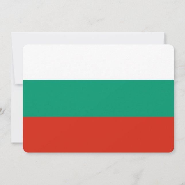 Invitations patriotiques avec drapeau de Bulgarie (Devant)