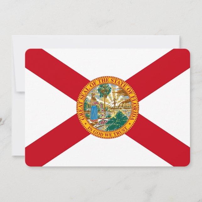 Invitations patriotiques avec Drapeau de Floride (Devant)