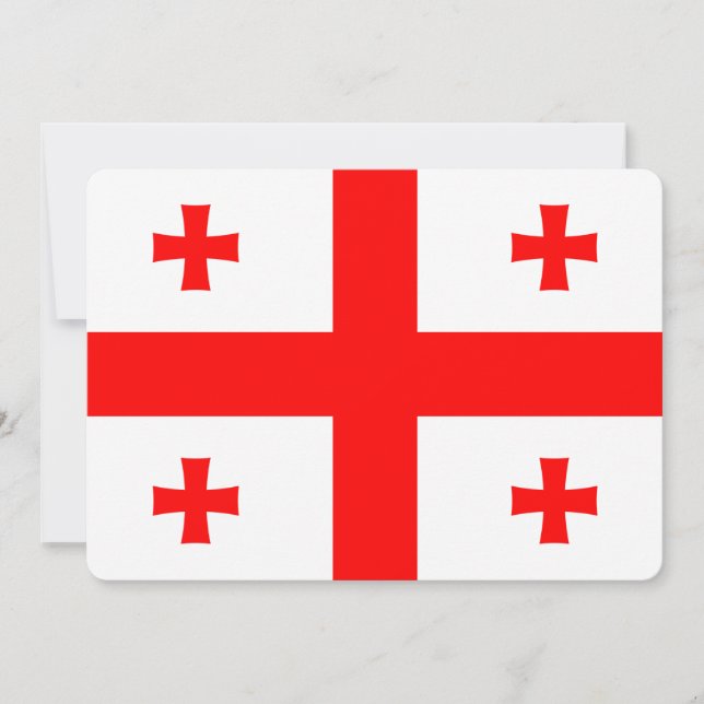 Invitations patriotiques avec Drapeau de Géorgie (Devant)