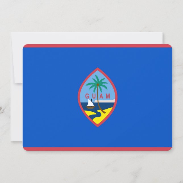 Invitations patriotiques avec Drapeau de Guam (Devant)