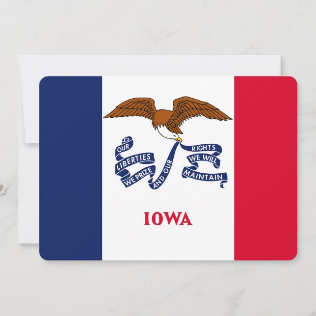 Invitations patriotiques avec Drapeau de l'Iowa (Devant)
