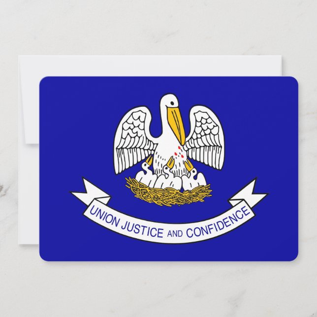 Invitations patriotiques avec Drapeau de Louisiane (Devant)