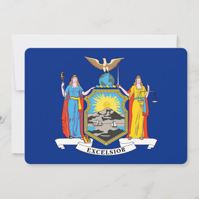 Invitations patriotiques avec Drapeau de New York (Devant)