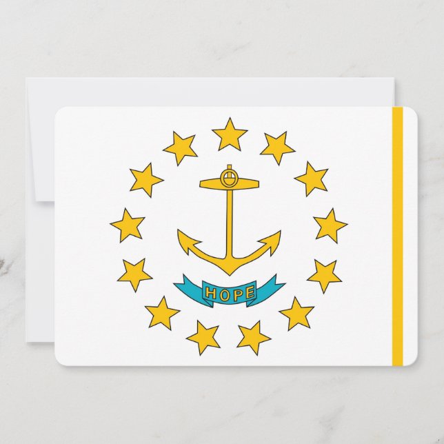 Invitations patriotiques avec drapeau de Rhode Isl (Devant)