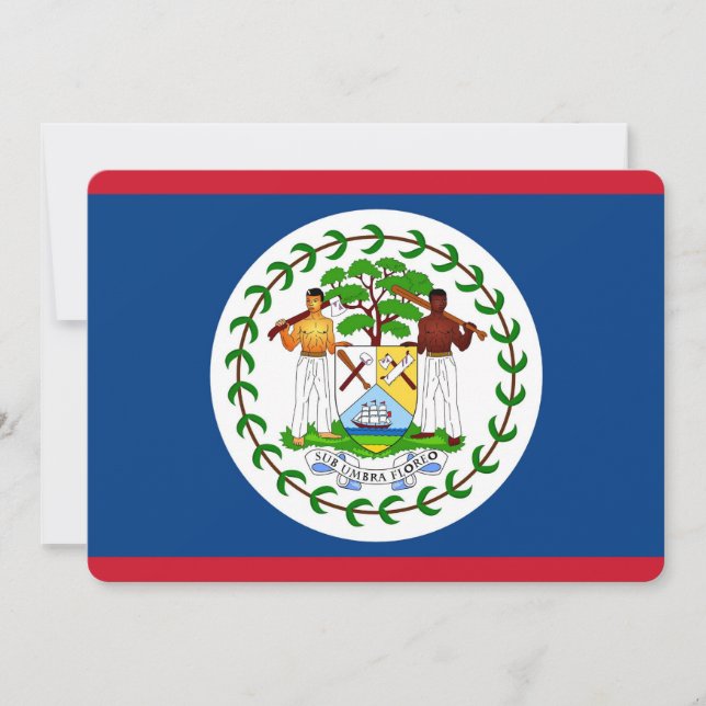 Invitations patriotiques avec drapeau du Belize (Devant)