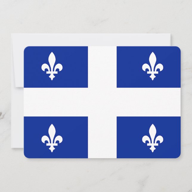 Invitations patriotiques avec Drapeau du Québec (Devant)