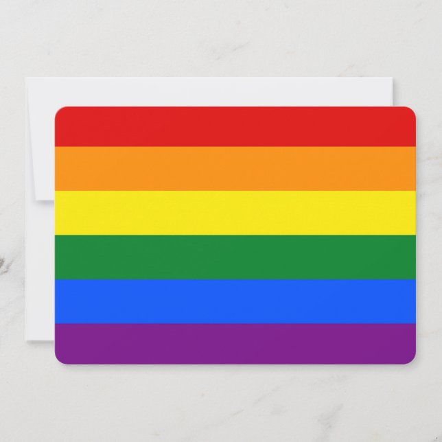 Invitations patriotiques avec Drapeau LGBT (Devant)