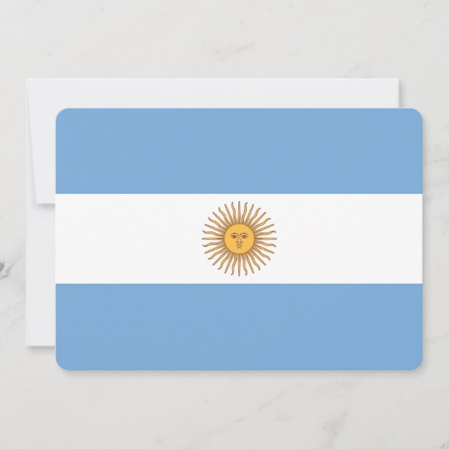 Invitations patriotiques avec le drapeau argentin (Devant)
