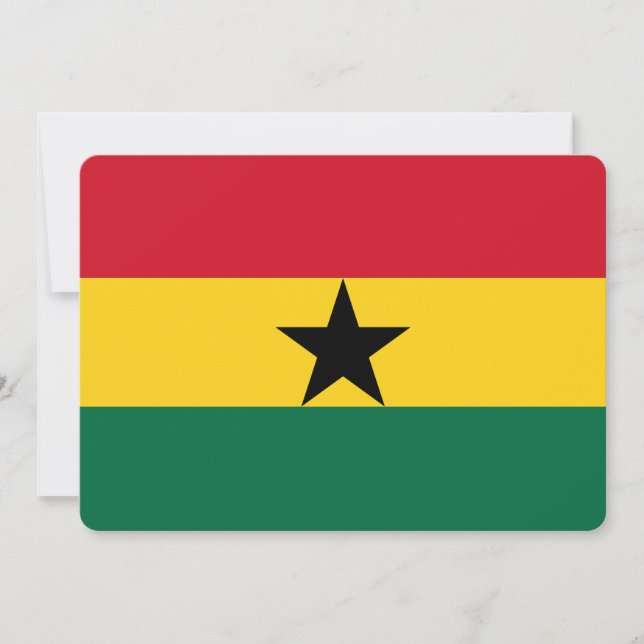 Invitations patriotiques avec le drapeau du Ghana (Devant)