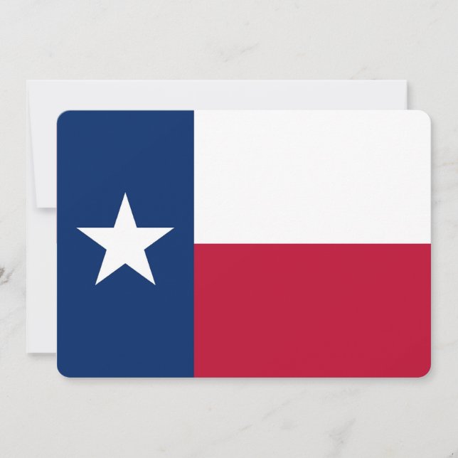 Invitations patriotiques avec le drapeau du Texas (Devant)