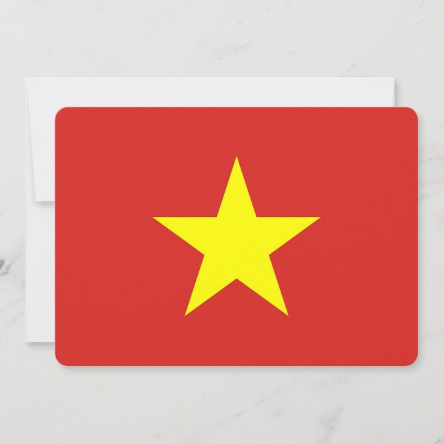 Invitations patriotiques avec le drapeau du Vietna (Devant)
